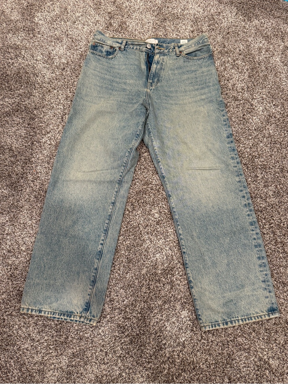 PacSun Baggy Jeans Men’s 34x32 Light Wash Wide Leg Skater Y2K Denim 100% Cotton - Picture 1 of 7